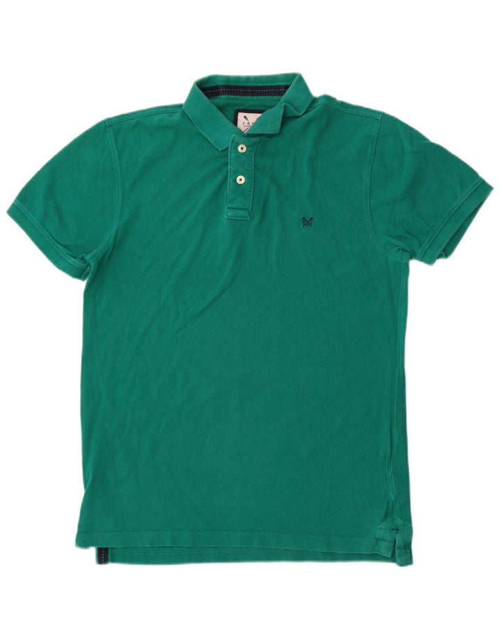 Camisa polo masculina Crew Clothing algodão verde médio