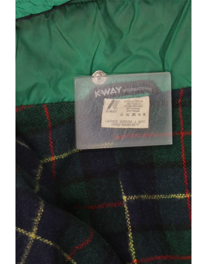Jaqueta de chuva masculina com capuz K-Way UK 42 XL poliamida verde