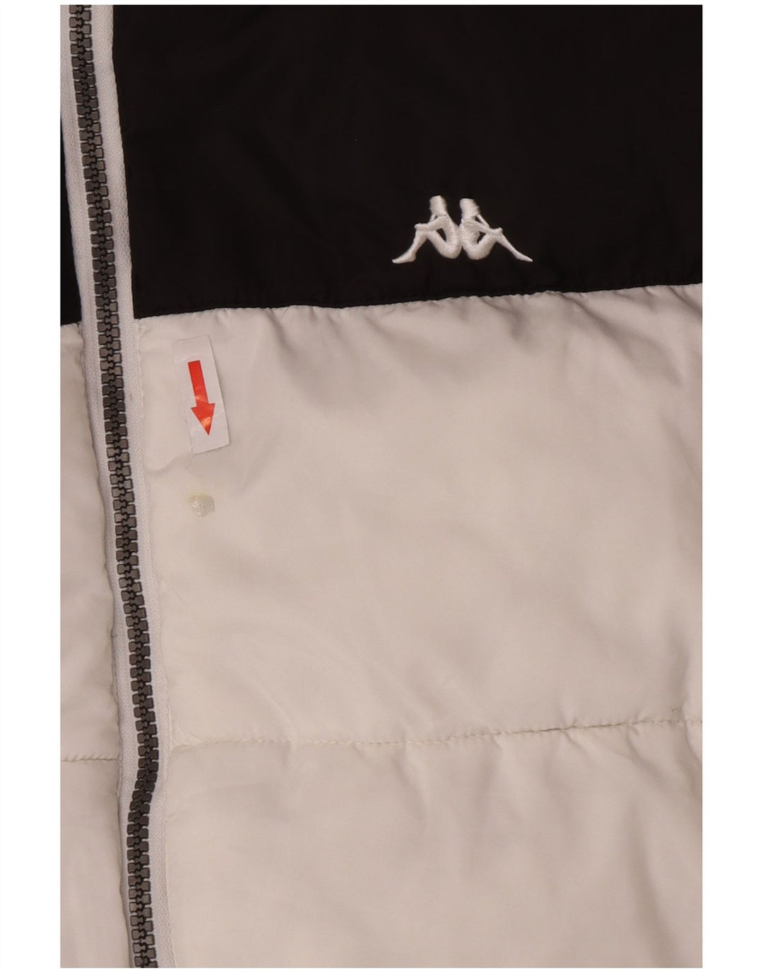 Jaqueta acolchoada masculina Kappa UK 40 grande poliéster colorblock branco
