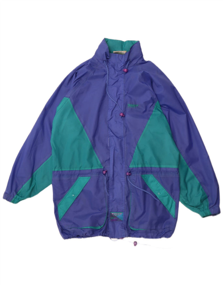 Capa de chuva masculina com capuz grande TARGET DRY Reino Unido 36 bloco colorido azul pequeno