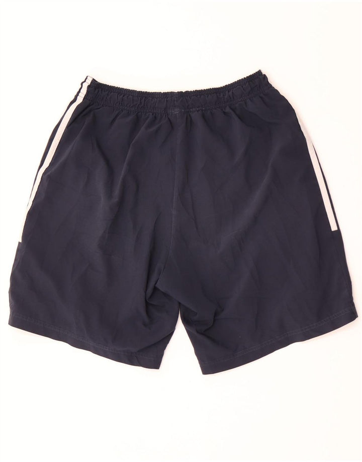 Shorts esportivos masculinos Adidas pequenos poliéster azul marinho