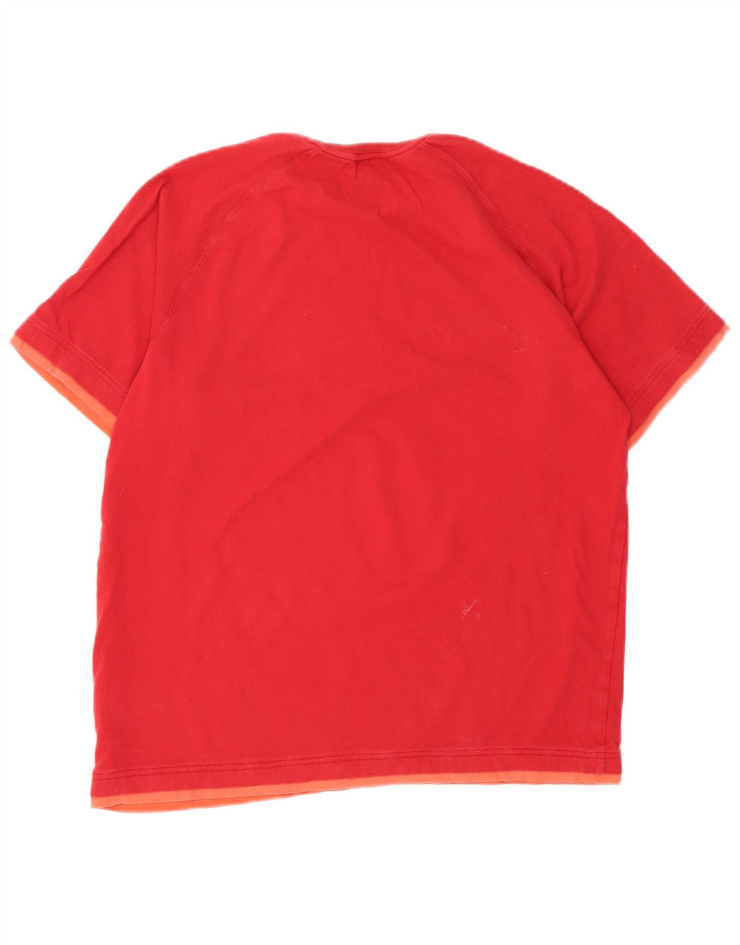 ADIDAS Mens Graphic T-Shirt Top Grande Algodão Vermelho