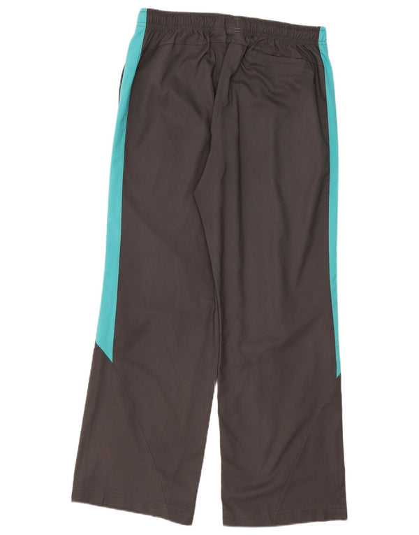 Calça de treino feminina Reebok UK 12 poliéster colorblock cinza médio