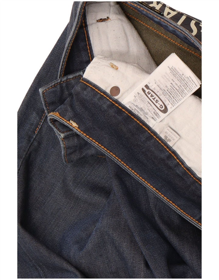 Jeans retos masculinos G-Star W31 L34 algodão azul marinho
