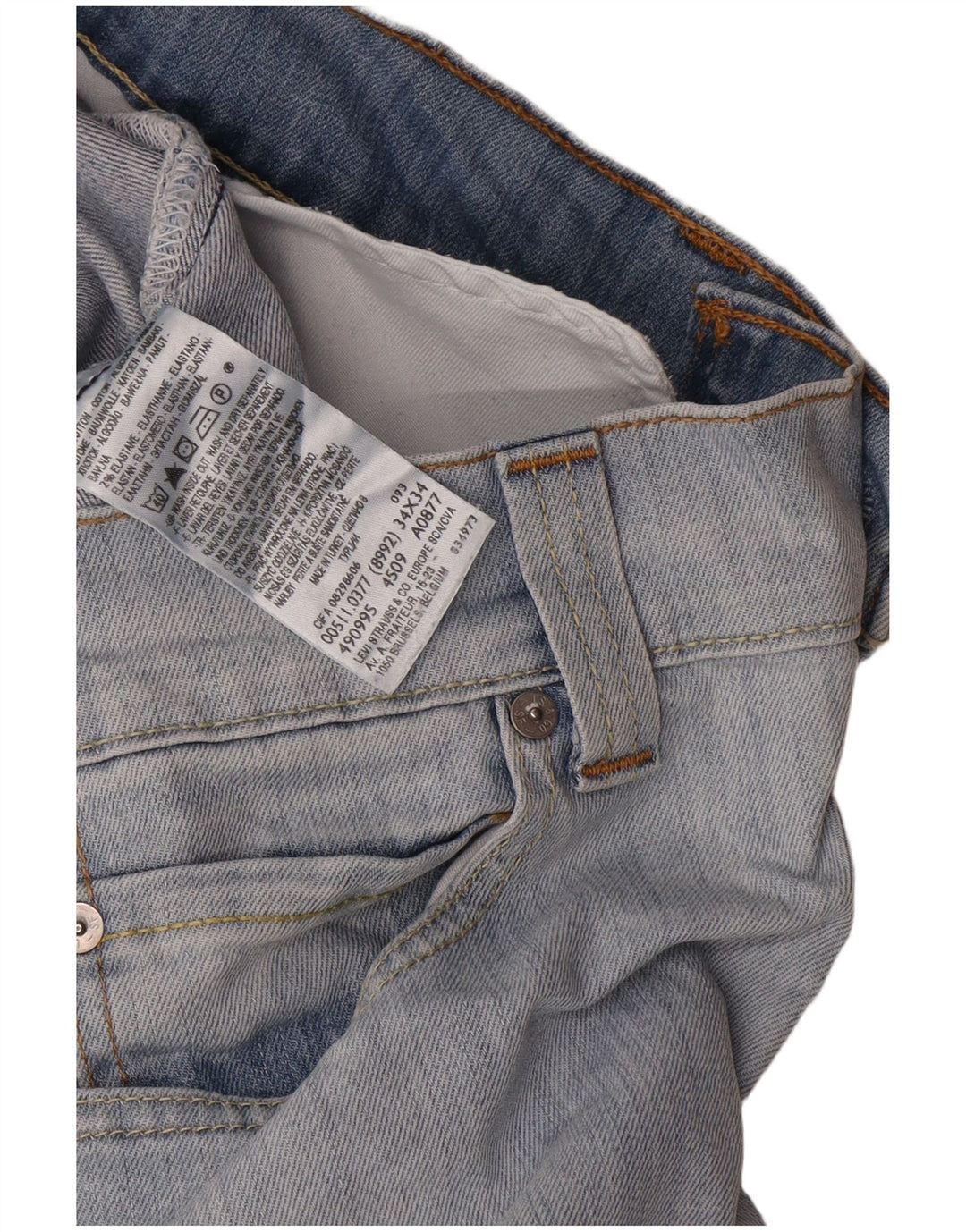 Calça jeans feminina Levi's 511 Slim W34 L34 azul algodão