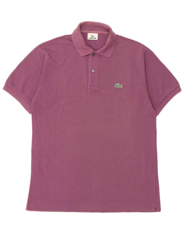 Camisa polo masculina Lacoste tamanho 3 pequeno algodão roxo