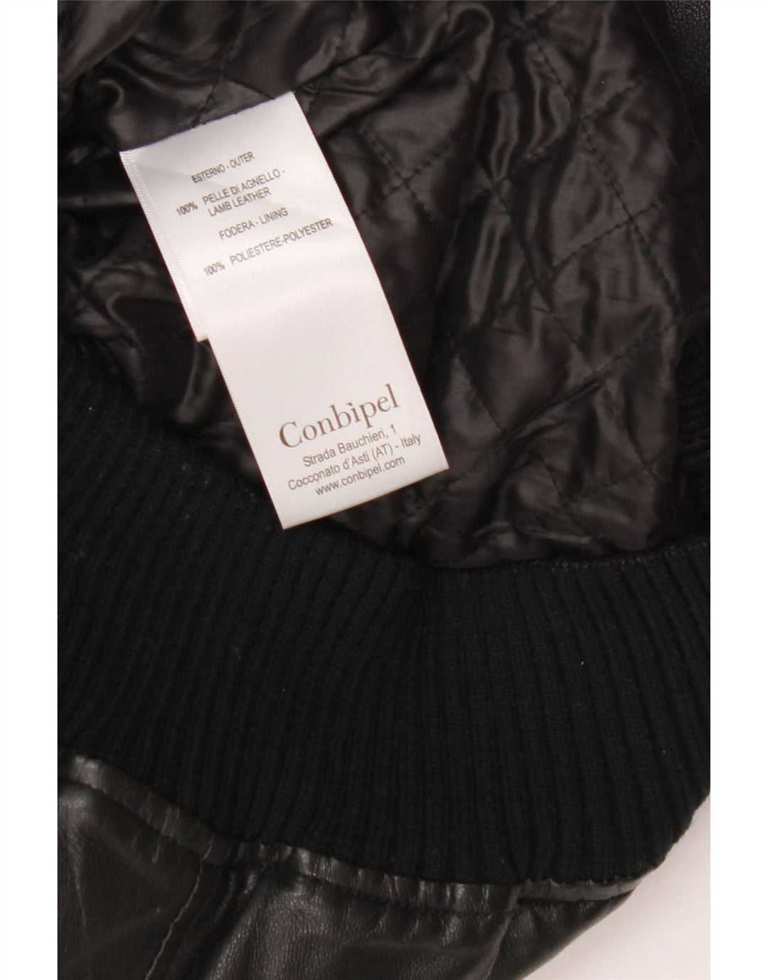 Jaqueta masculina de couro bomber Conbipel IT 48 couro preto médio