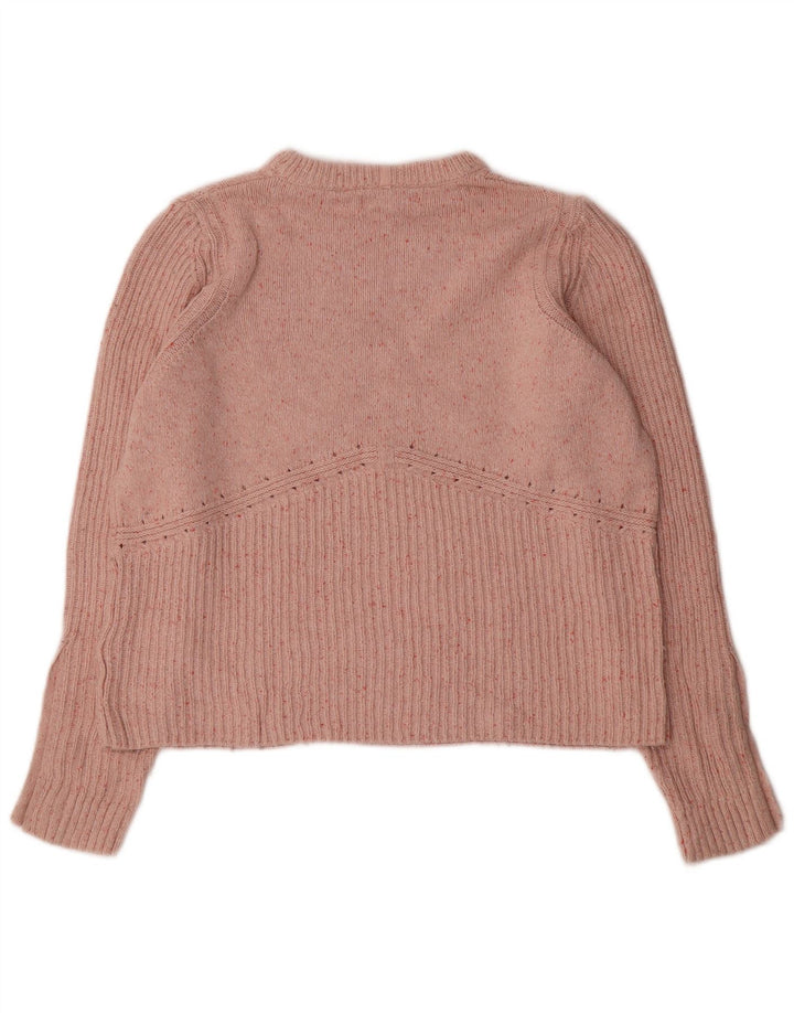 Suéter feminino Marks & Spencer Per Una com gola canoa Reino Unido 14 rosa médio