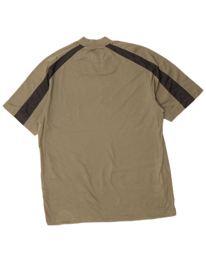 Camiseta masculina IZOD grande algodão colorblock cáqui grande