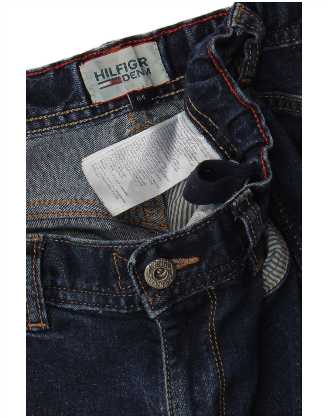 TOMMY HILFIGER Meninos Jeans Skinny 13-14 Anos W28 L29 Azul Algodão