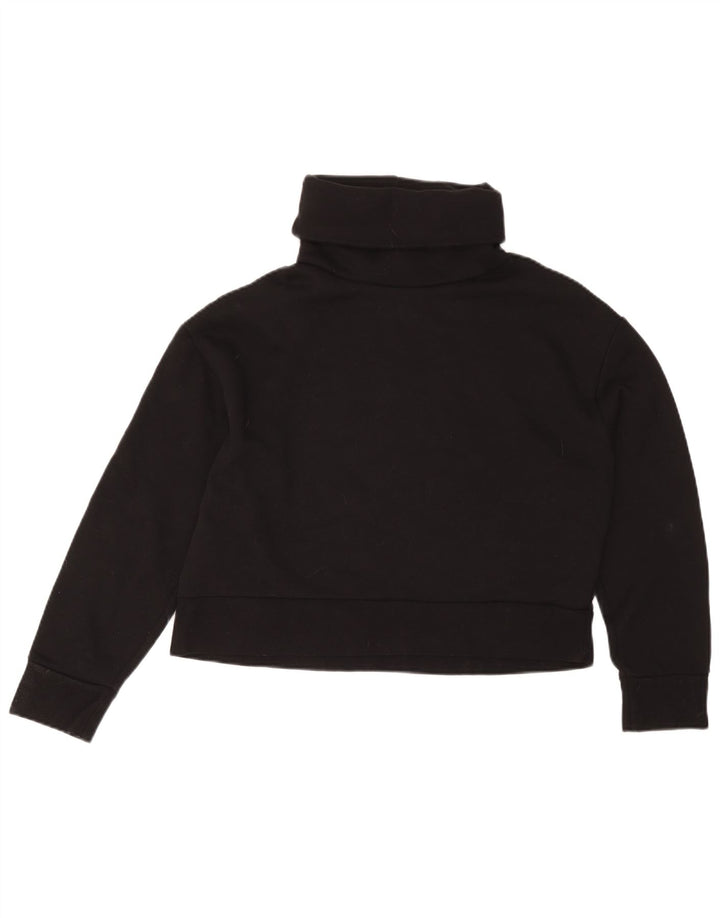 Blusa feminina Zara Top UK 16 grande algodão preto