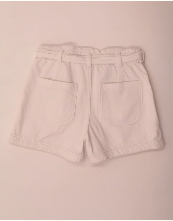 Zara Womens Chino Shorts EU 36 XS W26 Algodão Branco