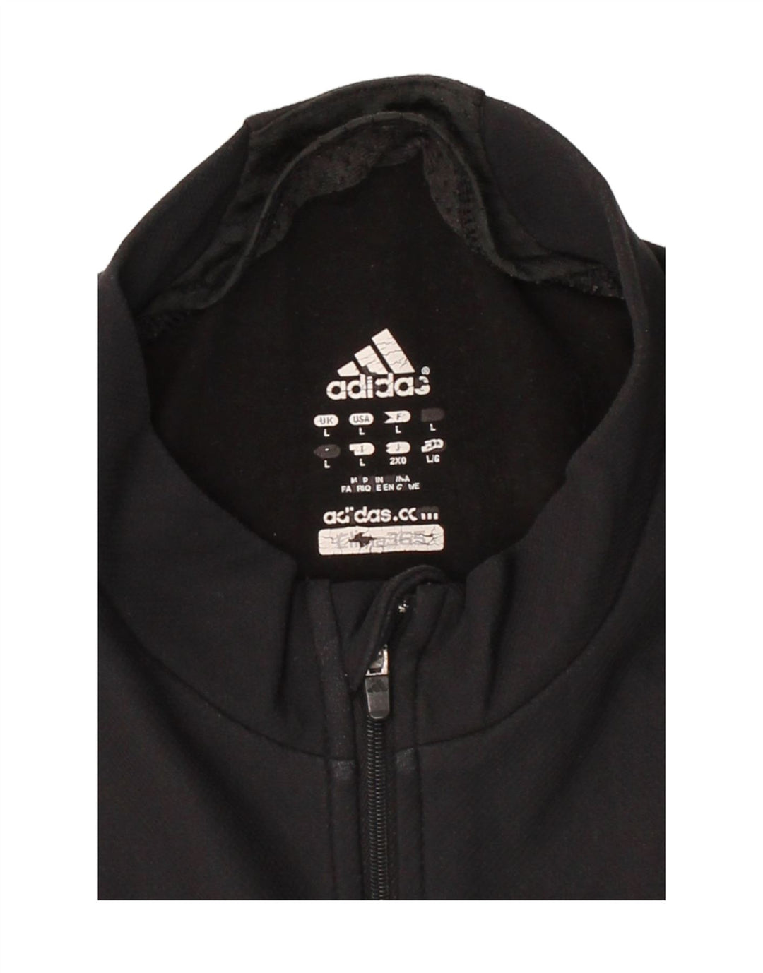 ADIDAS Mens Clima 365 Zip Neck Pullover Treino Top Grande Preto