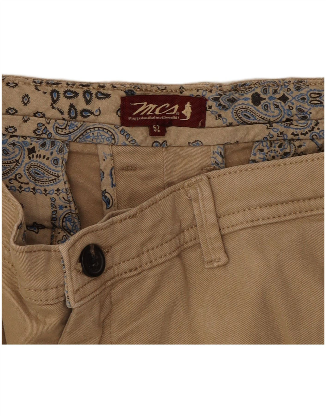 Calça cargo masculina MARLBORO CLASSICS Regular Fit IT 52 XL W38 L31 bege