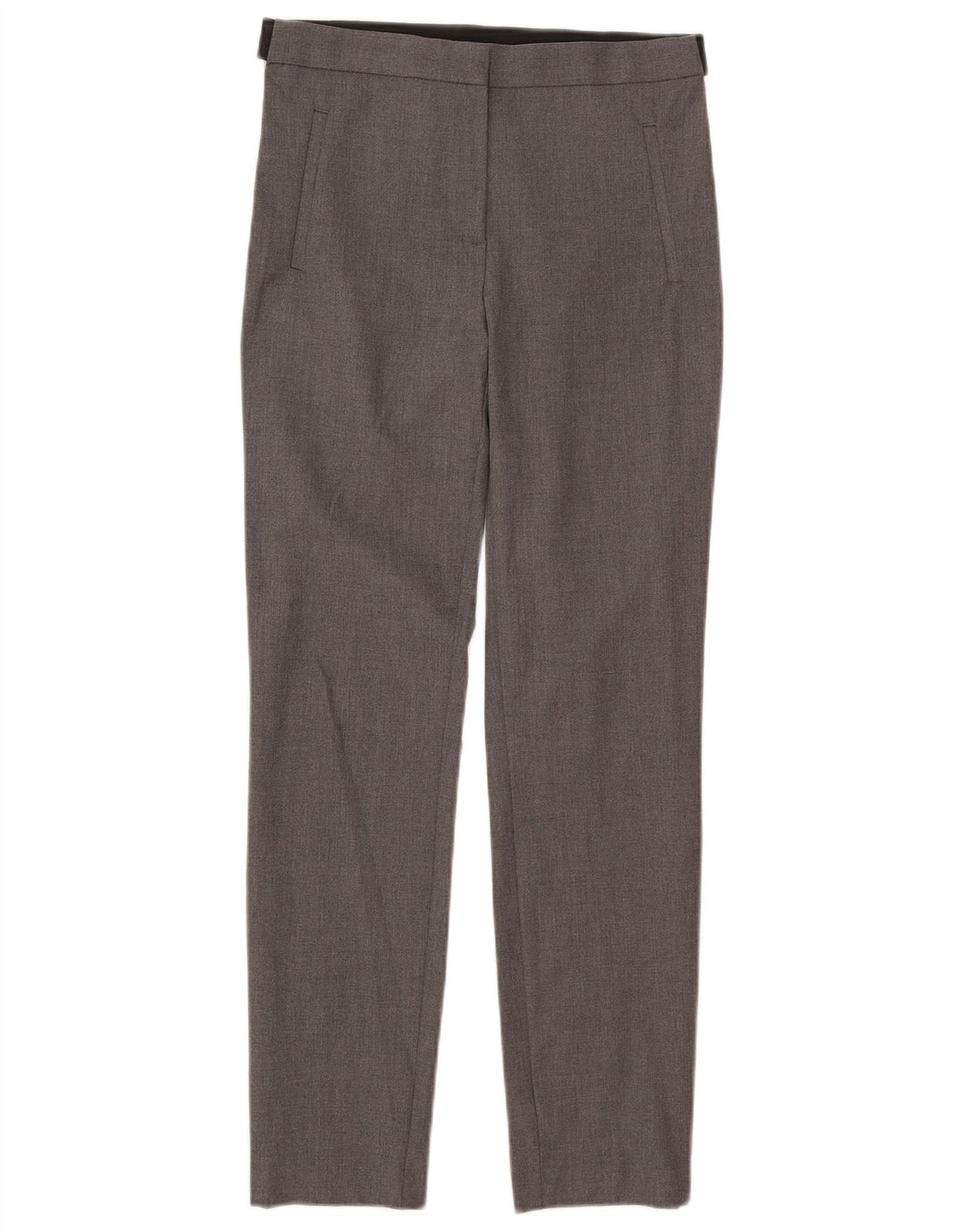Calça feminina Zara Slim Suit médio W28 L27 cinza poliéster