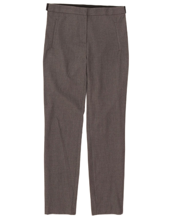 Calça feminina Zara Slim Suit médio W28 L27 cinza poliéster