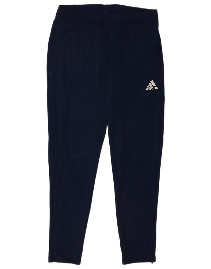 Calça de treino masculina Adidas Aeroready grande poliéster azul marinho