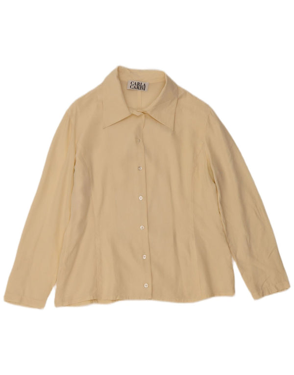 Blusa feminina CARLA CARINI UK 14 médio bege