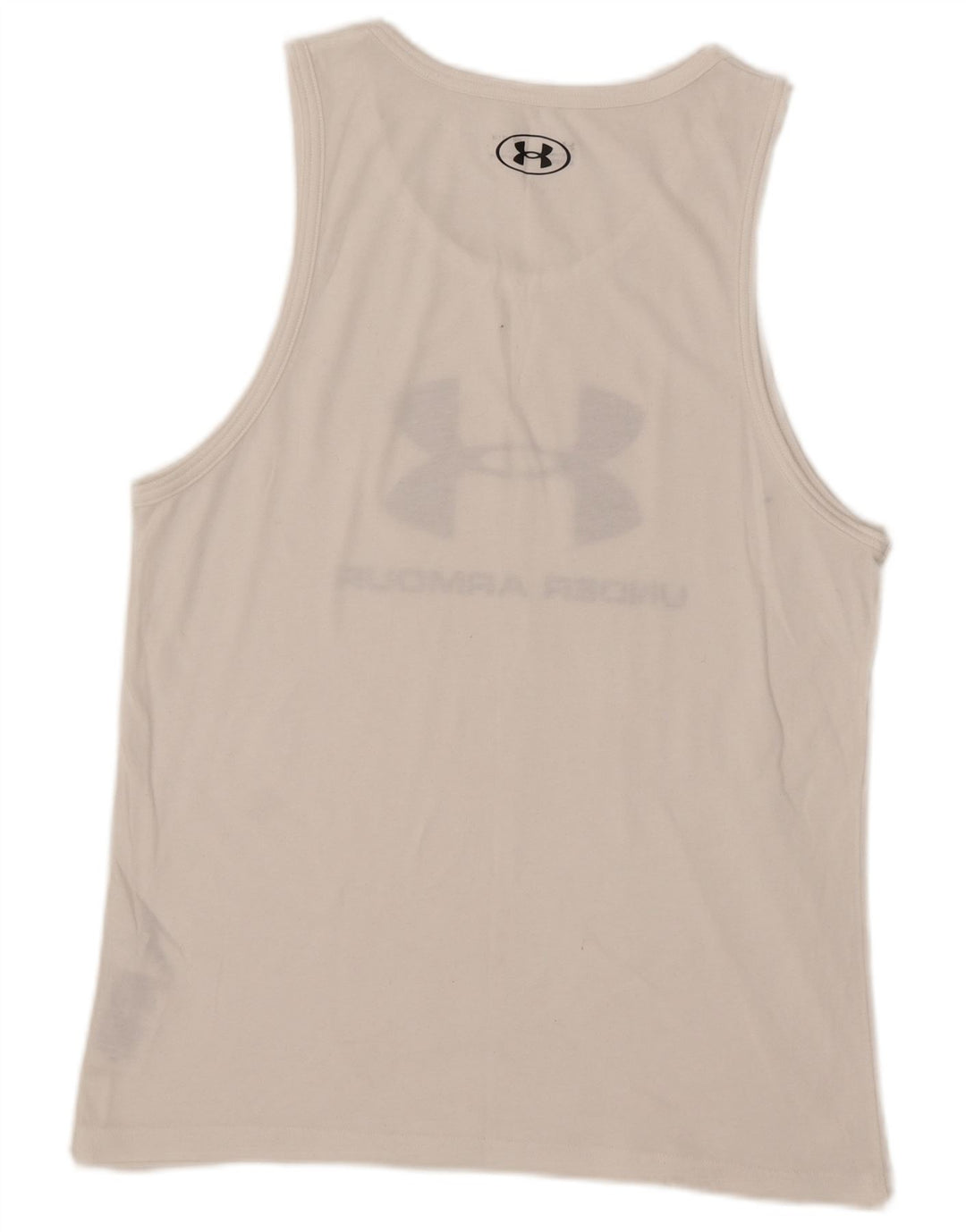 Under Armour Masculino Heat Gear Graphic Colete Top Médio Algodão Branco