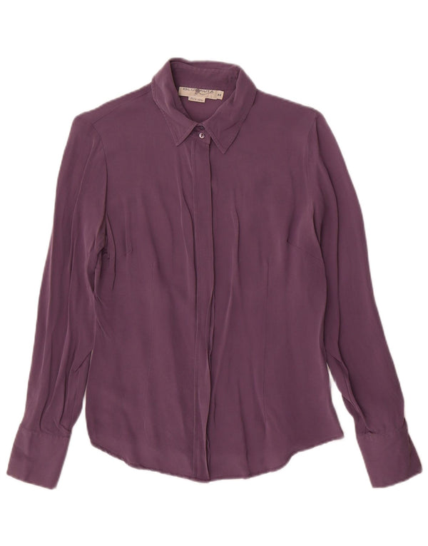 Blunauta Camisa Feminina Blusa IT 44 Médio Roxo Seda