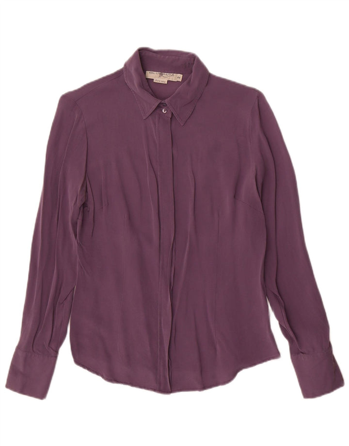 Blunauta Camisa Feminina Blusa IT 44 Médio Roxo Seda