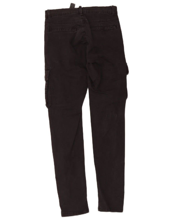 Zara Mens Slim Cargo Calças EU 36 XS W29 L31 Algodão Preto