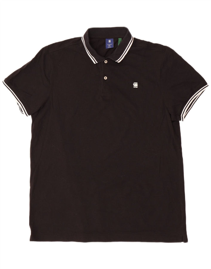 Camisa polo masculina G-STAR 2XL algodão preto