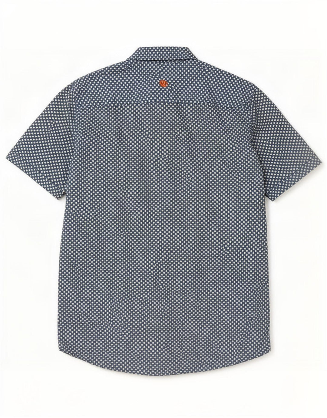 Camisa masculina de manga curta Fat Face de algodão verde médio com bolinhas