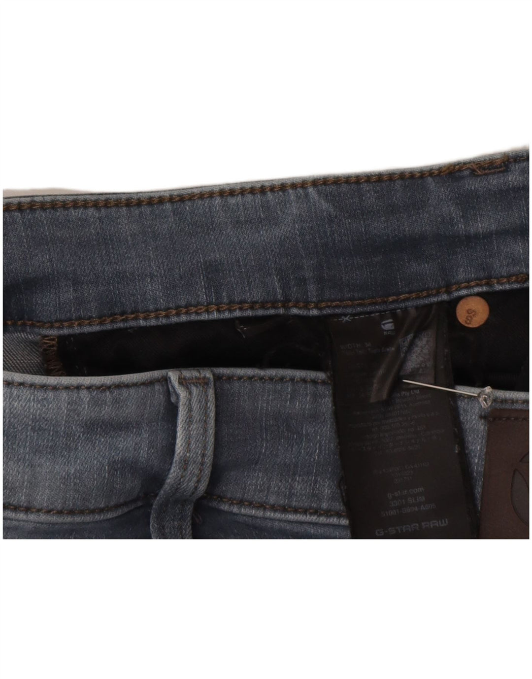 G-Star Masculino Slim Jeans W34 L30 Azul Poliéster