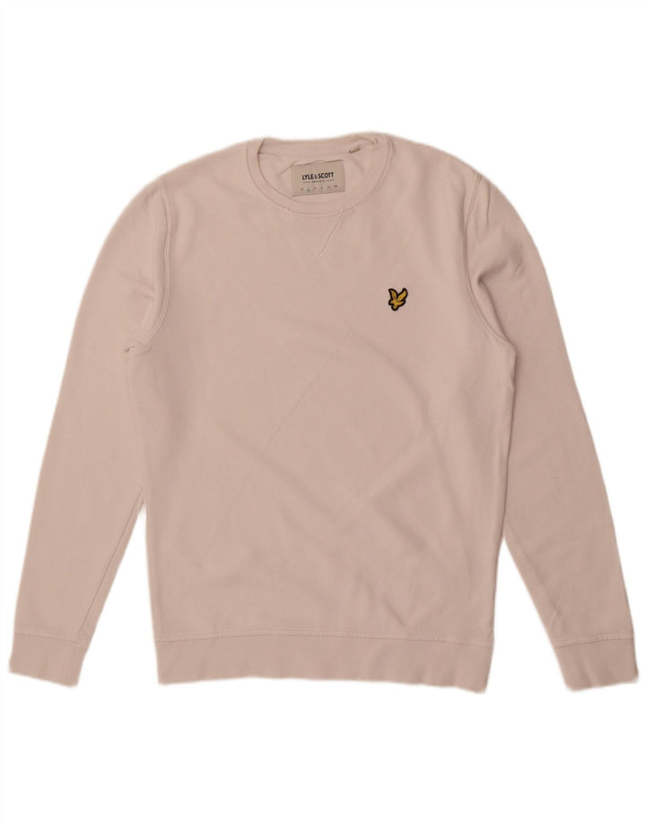 Lyle & Scott moletom masculino jumper pequeno algodão branco