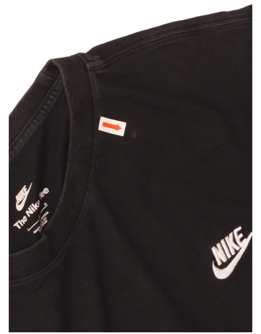 Camiseta masculina NIKE Top grande de algodão preto