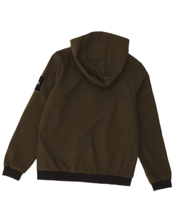 Jaqueta bomber com capuz para meninos Jack & Jones 11-12 anos cáqui Colourblock