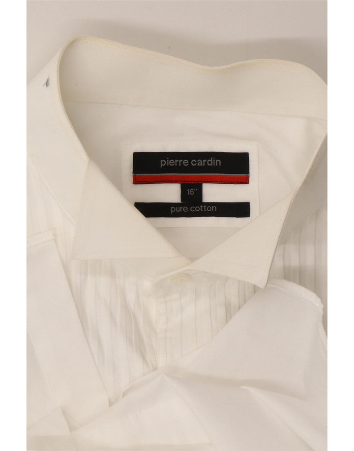Camisa formal masculina PIERRE CARDIN tamanho 16 grande algodão listrado branco