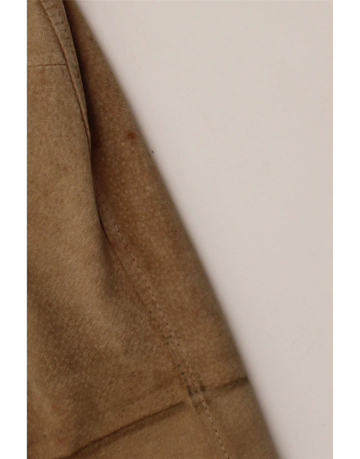 Jaqueta feminina vintage de camurça IT 48 XL couro bege