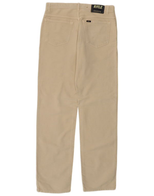 Calça casual reta masculina Rifle W34 L31 algodão bege