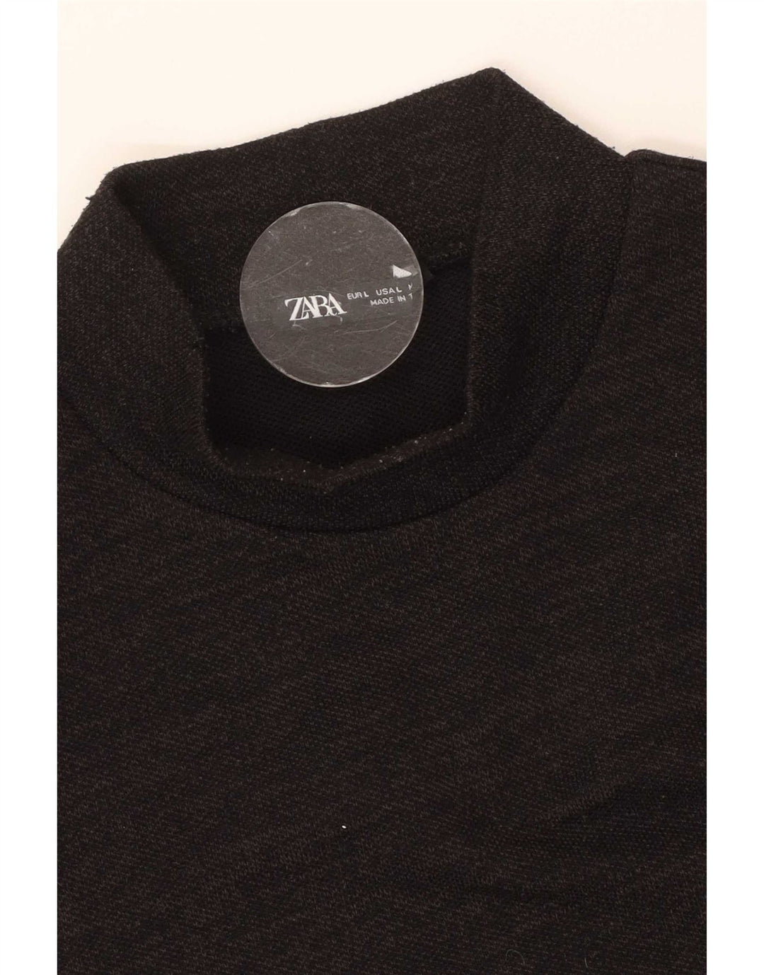 Colete feminino Zara UK 14 grande preto manchado