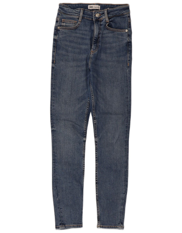 Calça jeans skinny feminina Zara EU 36 XS W26 L27 azul algodão
