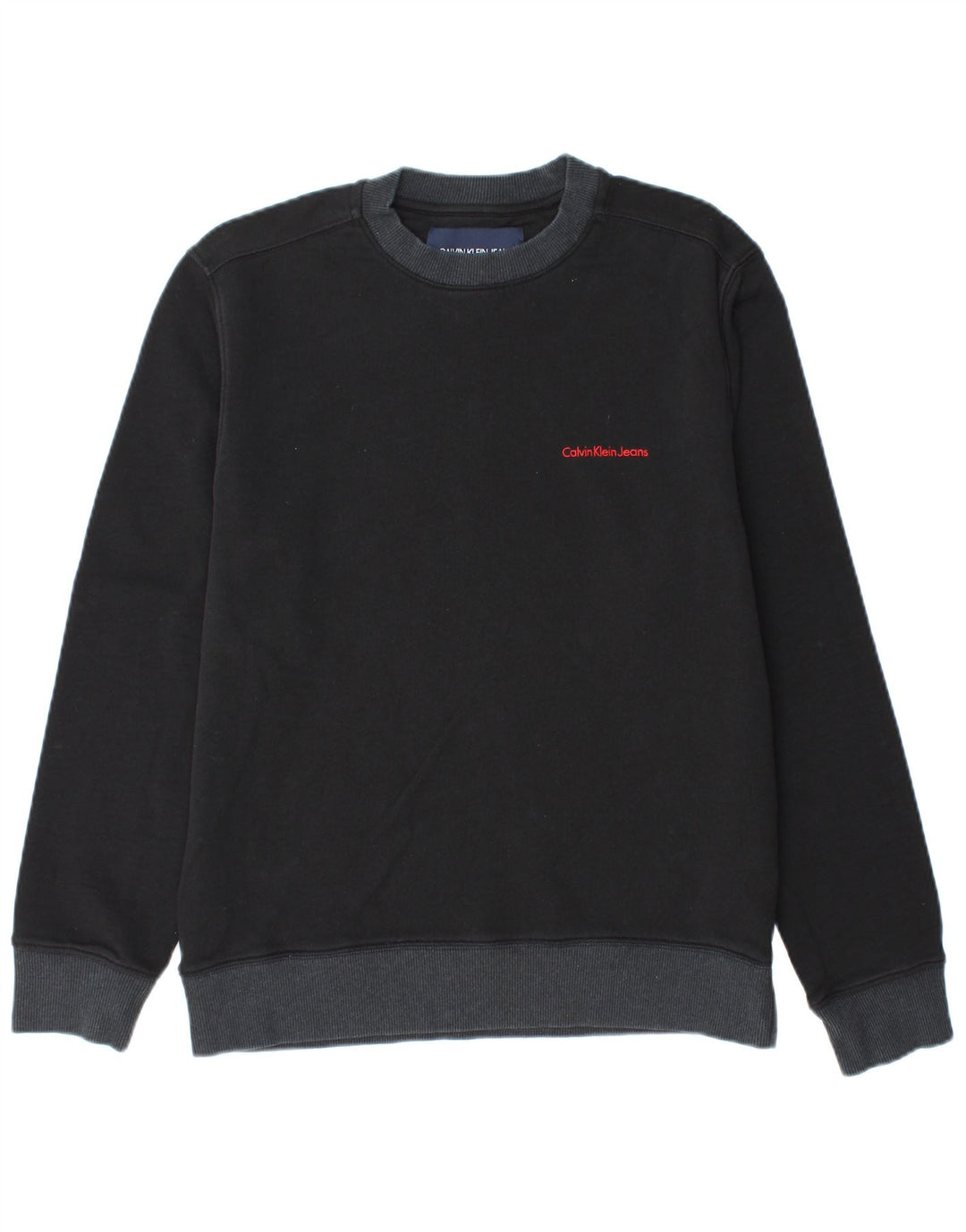 CALVIN KLEIN JEANS moletom masculino jumper médio algodão preto