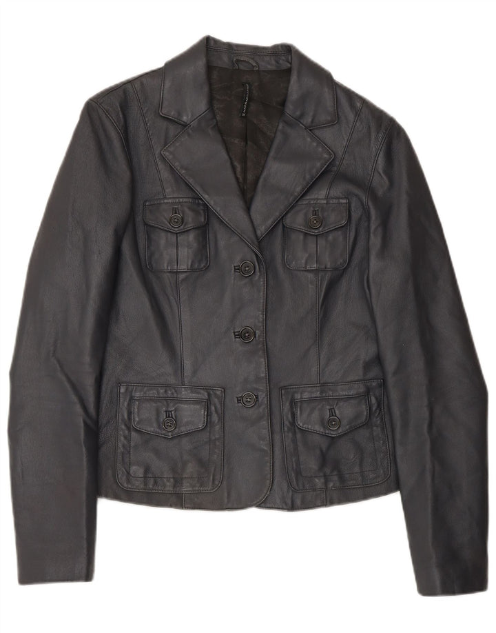 Jaqueta blazer feminina Naf Naf com 3 botões EU 38 azul marinho médio