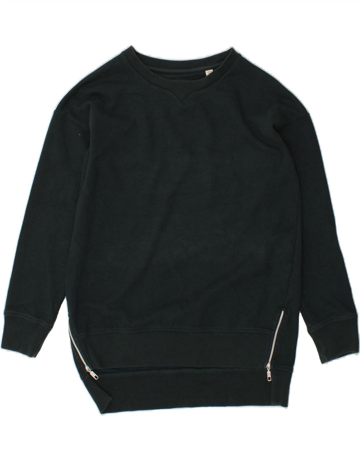 JACK WILLS Womens Oversized Sweatshirt Jumper UK 6 XS Green Cotton Vintage Jack Wills and Second-Hand Jack Wills from Messina Hembry 