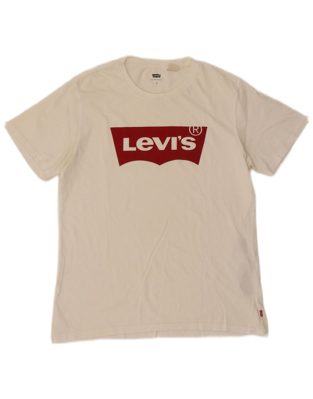 Camiseta gráfica masculina Levi's Top pequeno algodão branco