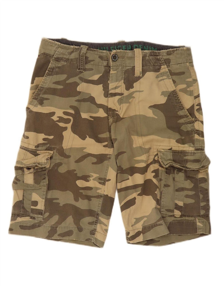 Shorts cargo masculino TOMMY HILFIGER W31 algodão camuflado médio cáqui