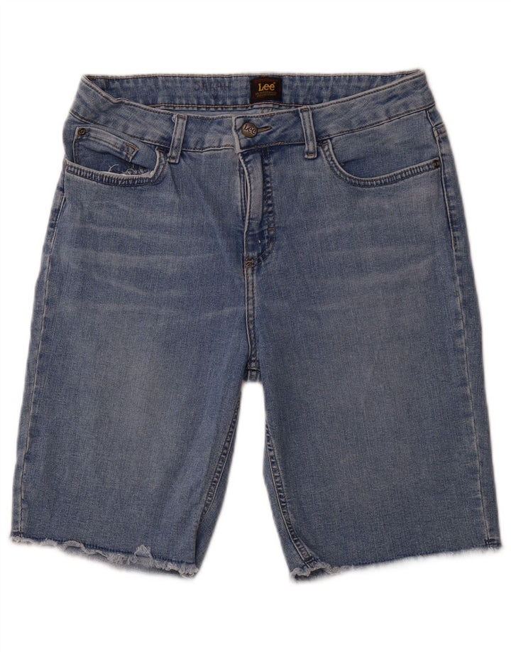 Shorts jeans feminino LEE US 12 grande W30 algodão azul