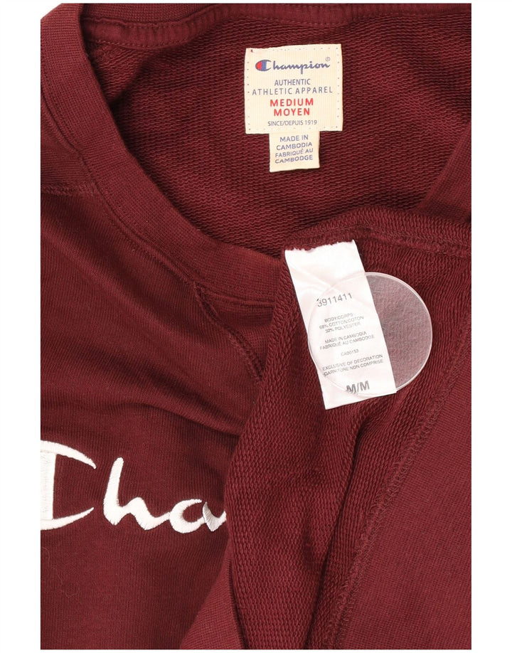 Champion moletom gráfico masculino jumper médio algodão Borgonha