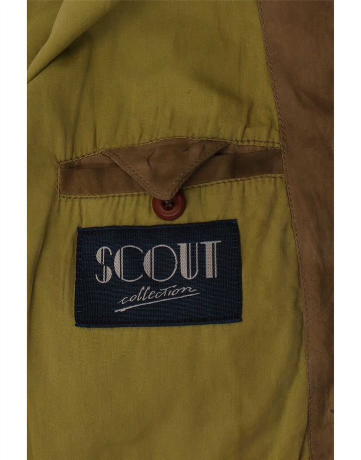 Jaqueta bomber masculina de camurça Scout UK 40 verde grande
