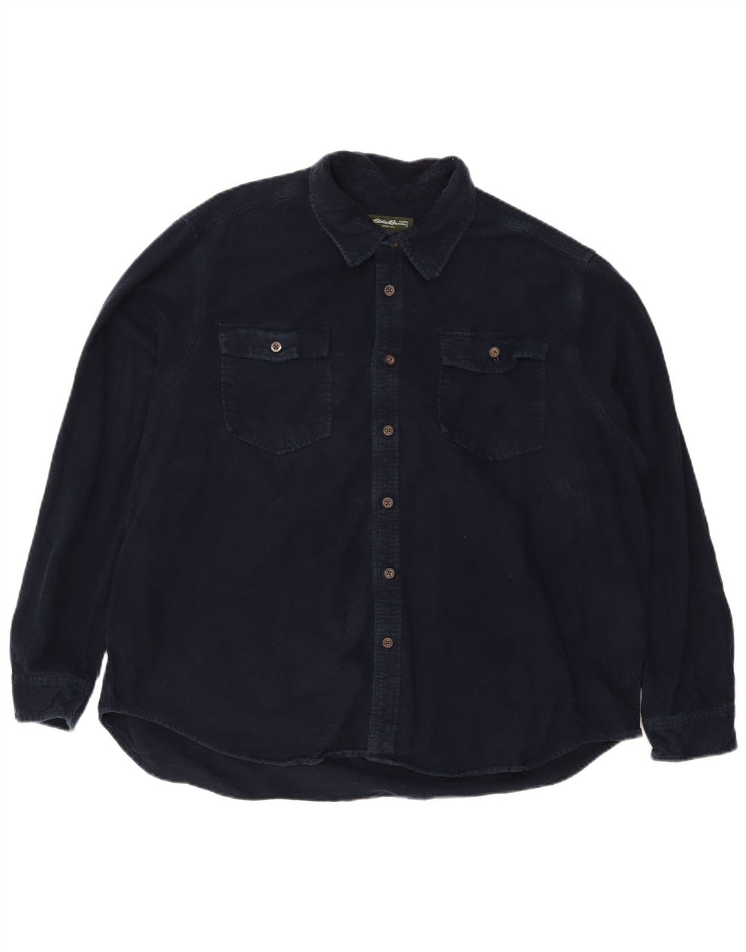 Camisa masculina de flanela EDDIE BAUER 2XL algodão azul marinho