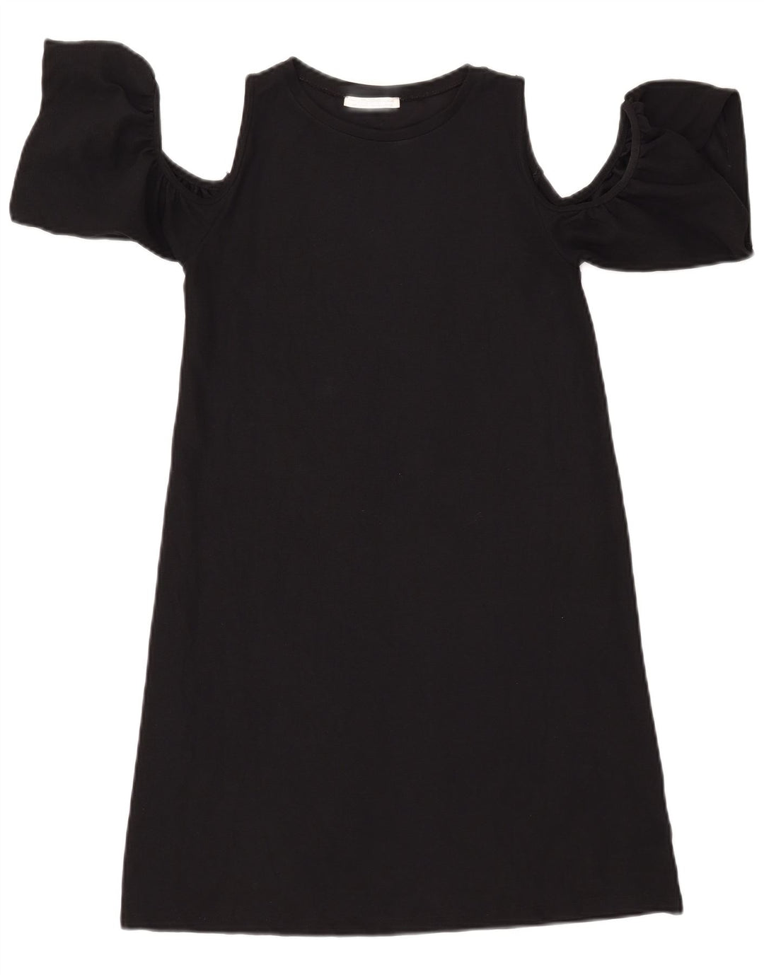 ZARA Vestido feminino Trafaluc com ombros de fora UK 8 pequeno preto