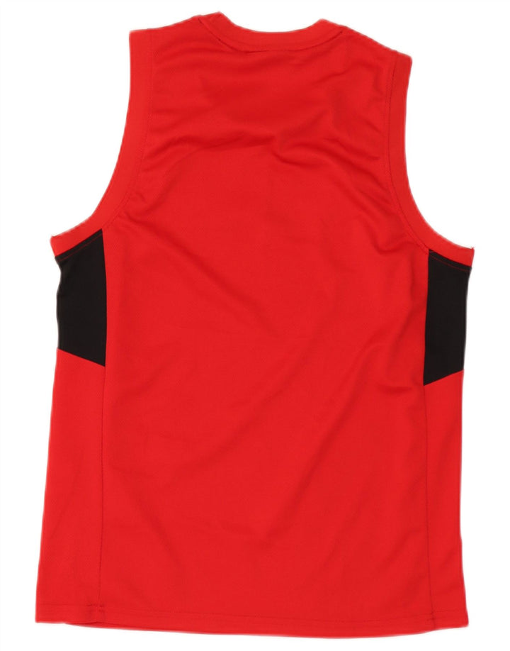 Fila Mens Graphic Vest Top Pequeno Poliéster Colorblock Vermelho