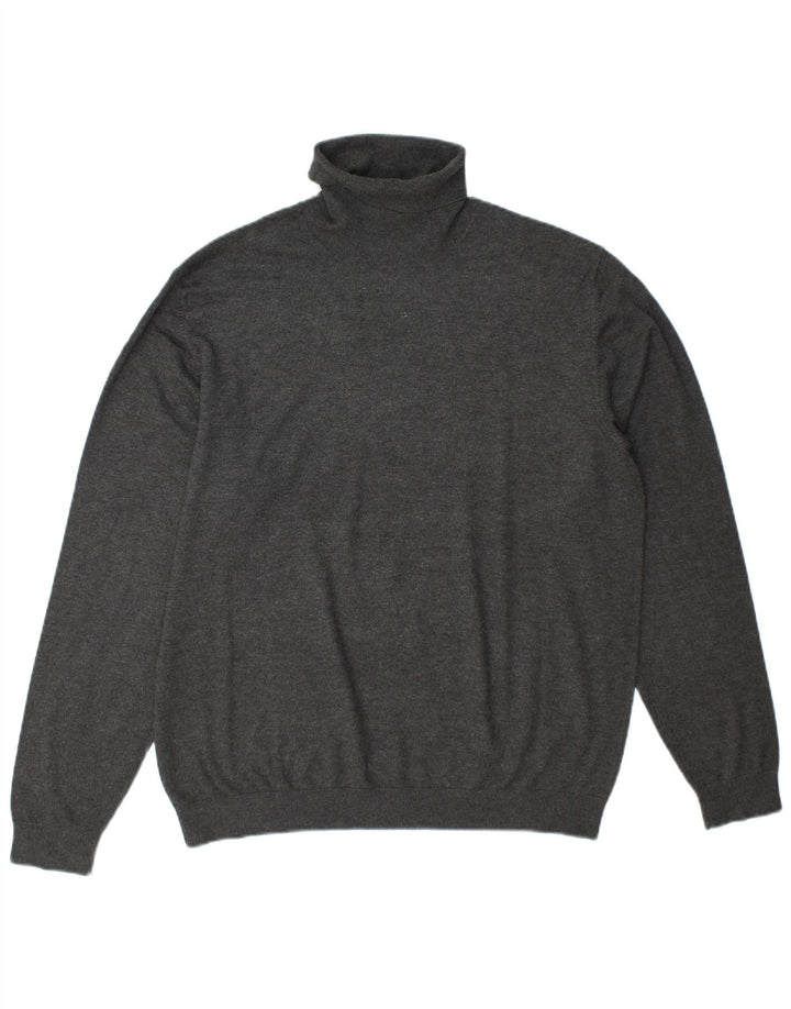Zara Suéter masculino com gola redonda XL cinza