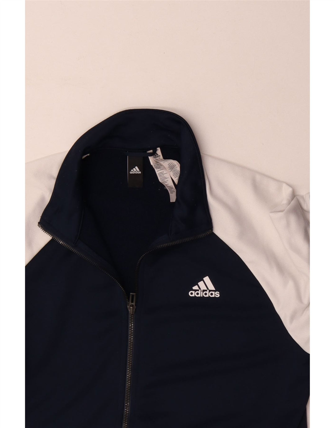 Adidas Mens Tracksuit Top Jacket UK 38/40 Médio Azul Marinho Colorblock